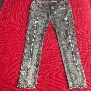 Distressed Black Jeans